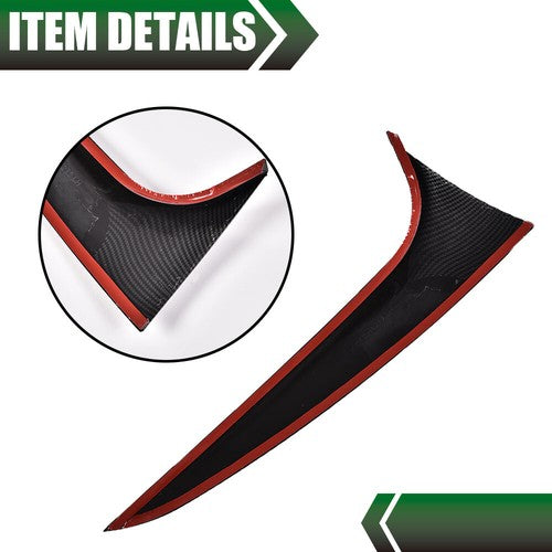 Solid Spare Fit For 19-21 BMW X4 Rear Window Spoiler Wing Side Trim Carbon Look 2pcs