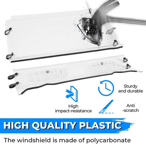 Solid Spare FOR POLARIS RANGER FULLSIZE ROUND CAGE 570 2017-2024 CLEAR VENTED WINDSHIELD