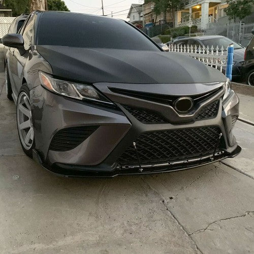 Solid Spare Front Bumper Lip Fit 2018-2020 Toyota Camry SE/XSE Glossy Black