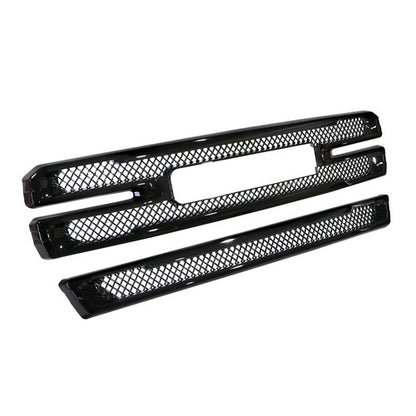 For 2019-2022 GMC Sierra 1500 SLT AT4 Grille Covers Grill Overlay Gloss Black