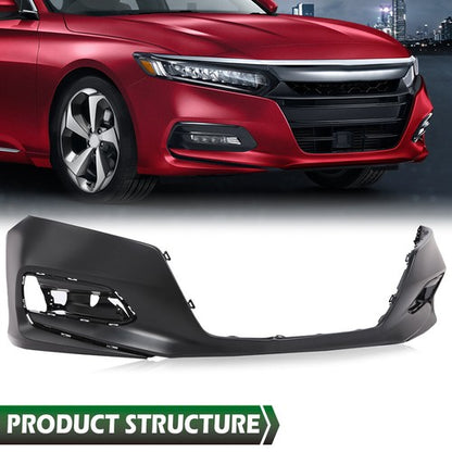 Solid Spare Front Bumper Cover Fit For 2018-2020 Honda Accord Sedan W/o Sensor HO1000314