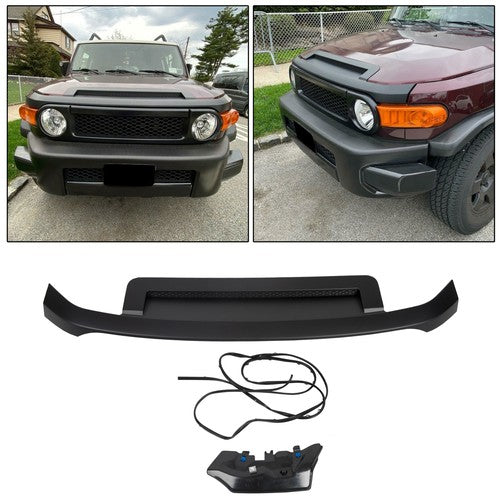Solid Spare For 2007-2014 Toyota FJ Cruiser Black Painted Hood Molding Trim Moulding New