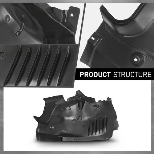 Solid Spare Fit For 08-11 Mercedes-Benz C230 C250 C300 C350 Front Left Fender Liner