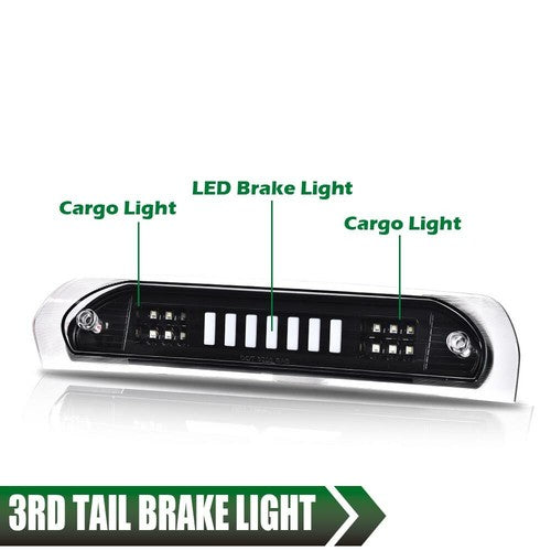 Solid Spare LED 3rd Tail Brake Light Cargo Lamp Fit For 02-09 Dodge Ram 1500 2500 3500