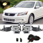 For 2011-2012 Honda Accord Sedan Clear Fog Lights Bumper Driving Lamps+Switch
