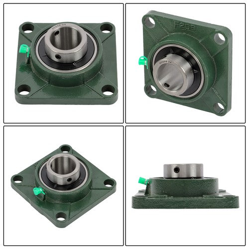 Solid Spare 6 Pcs UCF 208-24 Pillow Block Flange Mounted Bearing 1-1/2" Bore 4 Bolt