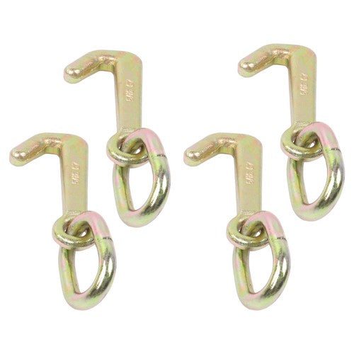 Solid Spare 4 Pack 5/16 Inch G70 Mini J Hook Hook 5400 Lbs Working Load Limit Towing Hooks