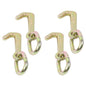 Solid Spare 4 Pack 5/16 Inch G70 Mini J Hook Hook 5400 Lbs Working Load Limit Towing Hooks