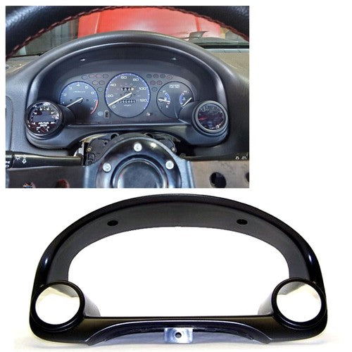 Solid Spare Dual Gauge Cluster Pod Meter Bezel 52mm for 1996-00 97 98 99 Honda Civic EK EM1
