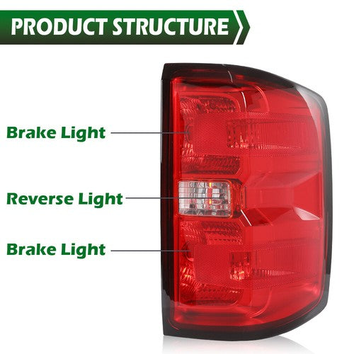Solid Spare Fit For 14-19 Chevy Silverado Rear Tail Light Brake Lamp Right Passenger Side