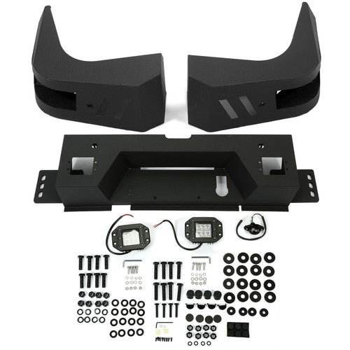 Solid Spare Rear Bumper Steel For 2010-2018 2019-2024 Ram 2500 3500 w/ LED lights Bolt Kits