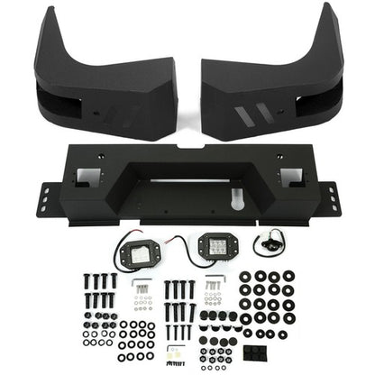Solid Spare Rear Bumper Steel For 2010-2018 2019-2024 Ram 2500 3500 w/ LED lights Bolt Kits