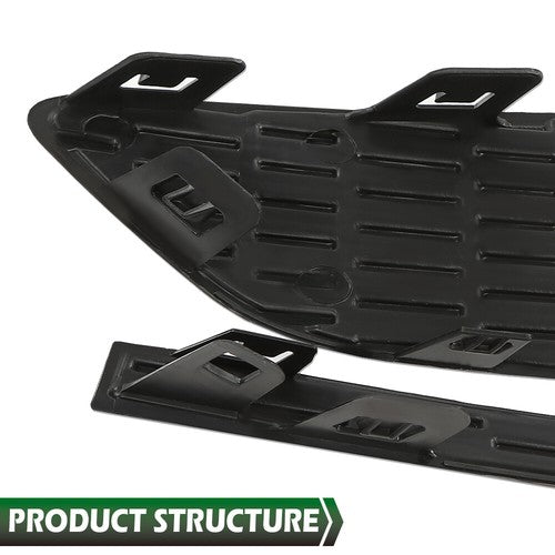 Solid Spare Front Bumper Insert Fog Light Cover Left+Right Fit For 2016-2018 Chevrolet Cruze