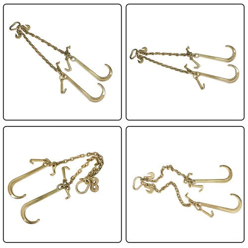 Solid Spare V Type Tow Chain J Hook 3/8 x 2´ Grab Hook Tractor Car Wrecker Truck 0900134