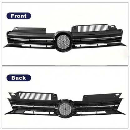 For 2010 2011-2014 VW Volkswagen Golf MK6 GTI Jetta Sportwagen Upper Black Grill