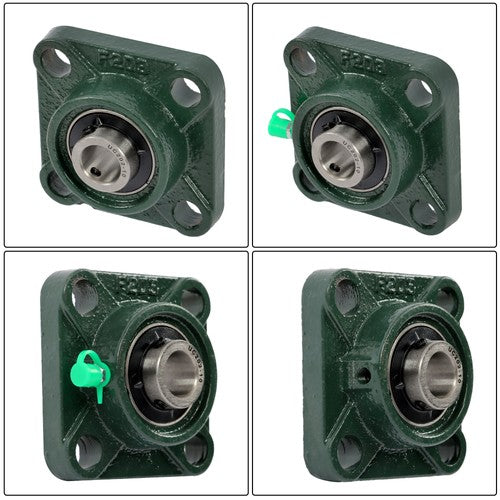 Solid Spare 4pcs UCF202-10 Pillow Block Bearing 4-Bolt Self-Aligning Solid Base 5/8" Bore