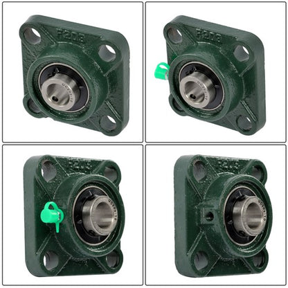 Solid Spare 4pcs UCF202-10 Pillow Block Bearing 4-Bolt Self-Aligning Solid Base 5/8" Bore