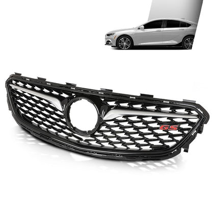 Solid Spare Fit For 2018-2020 Buick Regal Sportback Front Bumper Upper Grille Black & Chrome