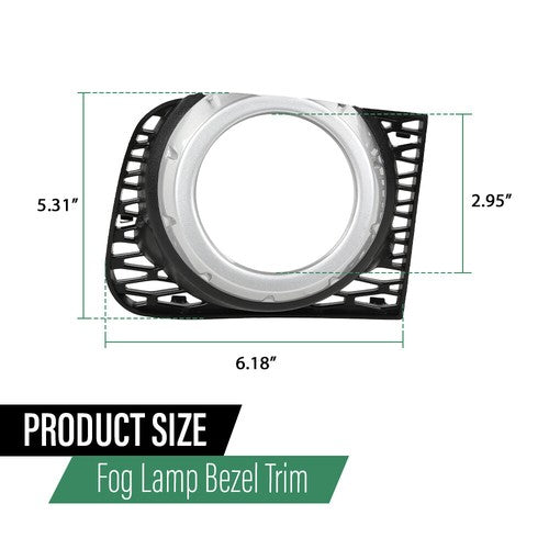 Solid Spare Fit For 2010-2013 Land Rover Range Rover 5.0L Fog Light Bezel Left+Right Side
