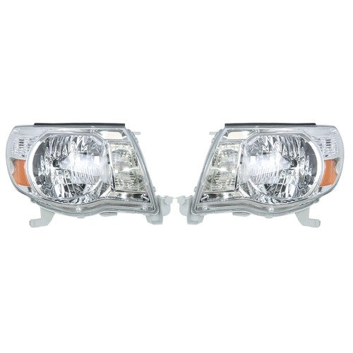 Solid Spare Headlight Headlamp For Toyota Tacoma 2005-2011 Headlamps Left+Right Side Halogen
