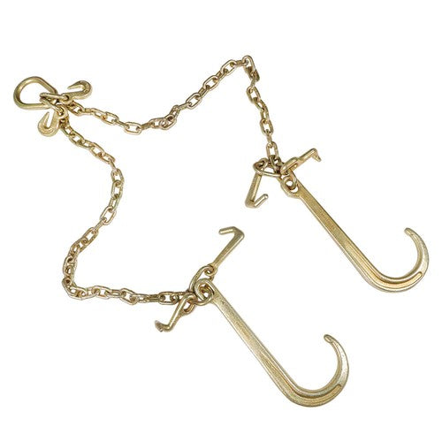 Solid Spare V Type Tow Chain J Hook 3/8 x 2´ Grab Hook Tractor Car Wrecker Truck 0900134