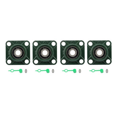 Solid Spare 4pcs UCF202-10 Pillow Block Bearing 4-Bolt Self-Aligning Solid Base 5/8" Bore