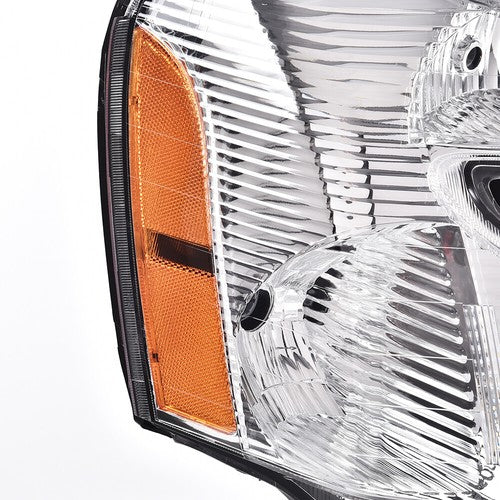 Solid Spare Fit For 05-09 Chevy Equinox Clear Lens Chrome Housing Headlights Left+Right