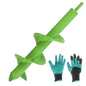 Solid Spare Garden Planting Auger 3x12Inch,Heavy Duty Solid with Thickened Spirals Green