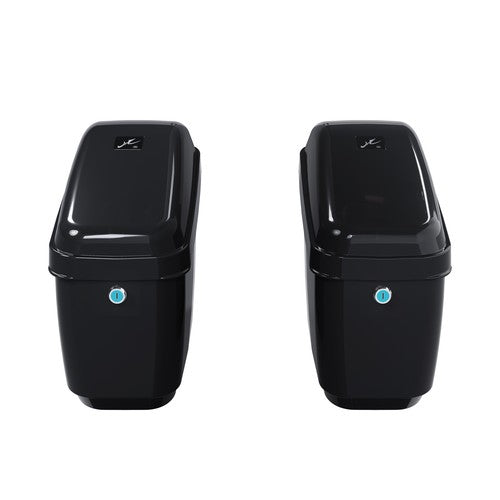 Solid Spare Universal Motorcycle Hard Saddlebag Saddle Bags For Harley Honda Shadow VTX