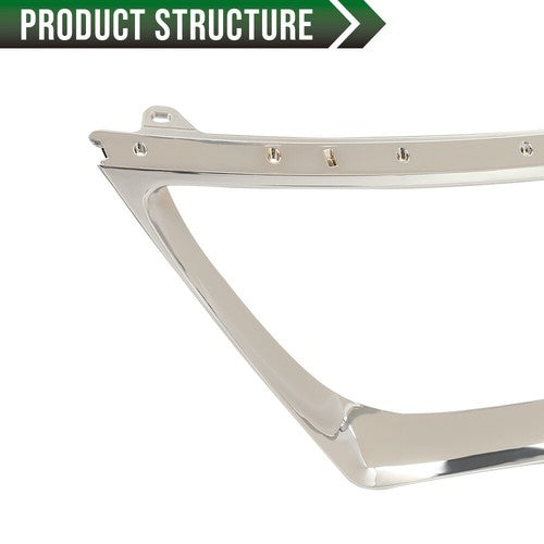 Solid Spare Fit For 2007-2009 Lexus ES350 Sedan Grille Shell Outer Grille Molding Chrome