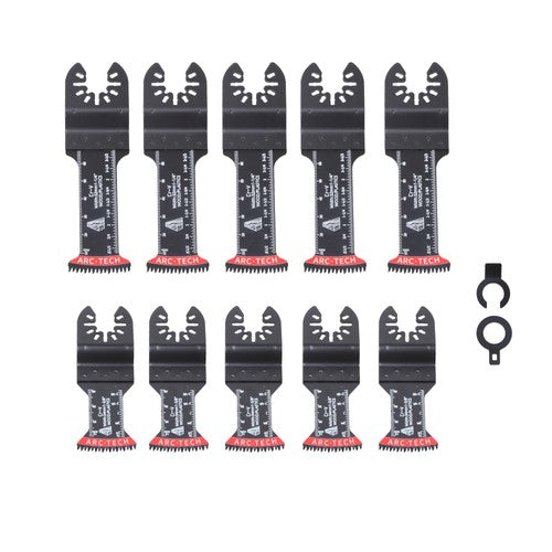 Solid Spare 10 PCS Oscillating Multitool Blades Kit Japanese Tooth Saw Blades Extra-Long