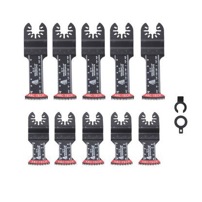 Solid Spare 10 PCS Oscillating Multitool Blades Kit Japanese Tooth Saw Blades Extra-Long