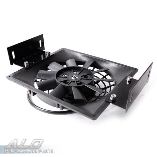 Solid Spare Universal 30 Row 10AN Transmission Engine Oil Cooler+7" Fixed Cooling Fan Kit
