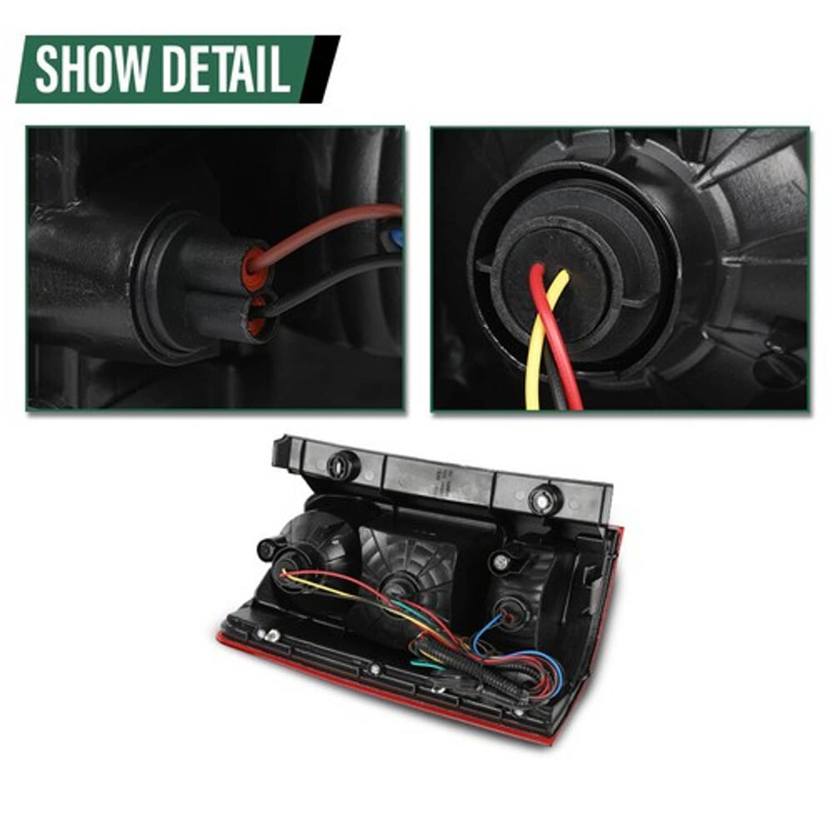 Solid Spare Fit For 2009-2015 Honda Pilot Tail Lights Brake Lamps Assembly w/ Bulbs