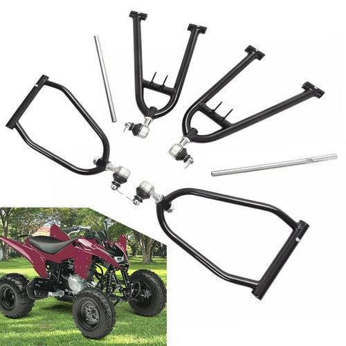 Solid Spare Front Long Travel Extended A-Arms For Yamaha Raptor 250 Raptor 125 Gloss Black