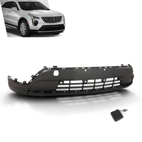 Solid Spare Fit For 2019-2023 Cadillac XT4 Front Lower Bumper Assembly with Sensor Holes