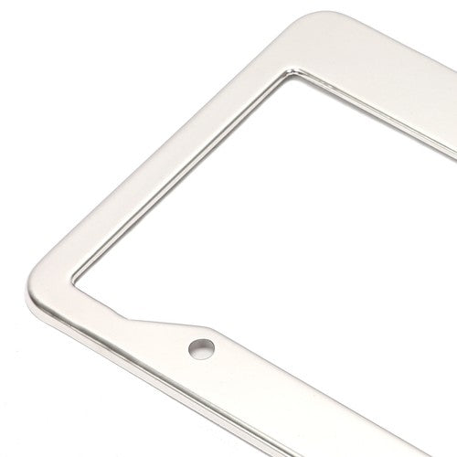Solid Spare 2PCS Chrome Stainless Steel Metal License Plate Frame Tag Cover With Screw Caps