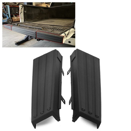 Solid Spare Flex Step Side Tailgate Molding Covers For 09-14 Ford F-150 End Cap Trim 2PCS