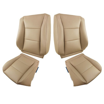 Solid Spare Leather Front Driver & Passenger Covers Tan Suit For 98-07 Toyota Land Cruiser