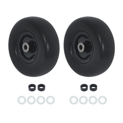 Solid Spare (2-Pack) 9X3.50-4 Flat Free Lawnmower Solid Tire and Wheel Assemblie