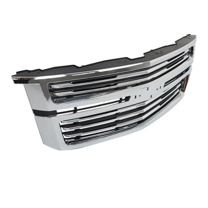 Solid Spare Plastic Front Upper Grille Chrome For Chevy Tahoe/Suburban LTZ 15-20 GM1200704