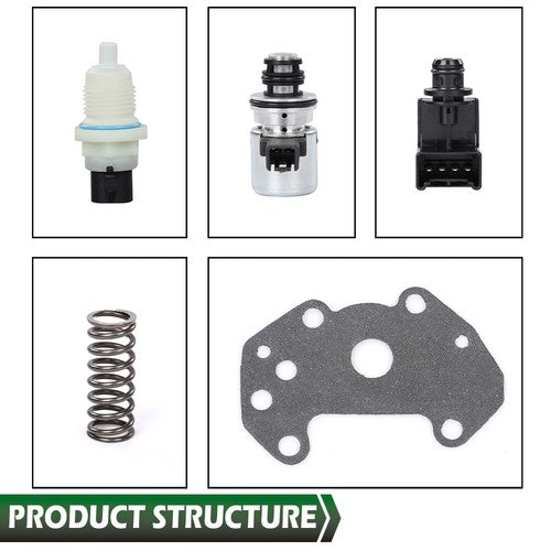 Solid Spare Fit For Dodge Ram 2000+ A518 46RE 48RE Transmission Filter Kit Solenoid &Sensor