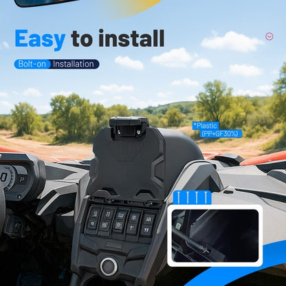 Solid Spare Tablet Holder Electric Device Mount For 2017-2025 2018 2019 Can Am Maverick X3