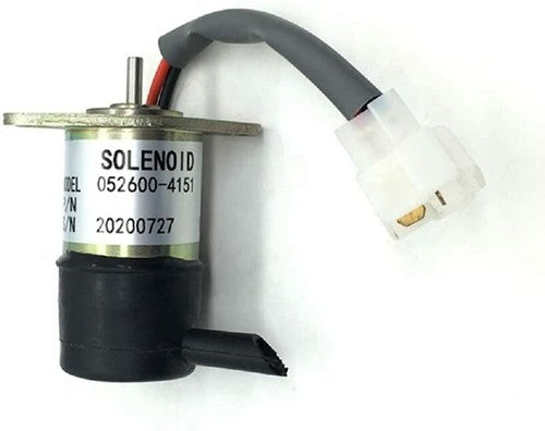 Solid Spare Denso Stop Solenoid 052600-4151 for Kubota Excavator KX41H, KX61-2, KX61-2, KX71