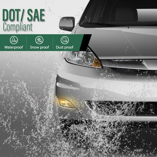 Solid Spare Fit For 2006-2010 Toyota Sienna Front Bumper Fog Lights Driving Lamps w/ Bulbs