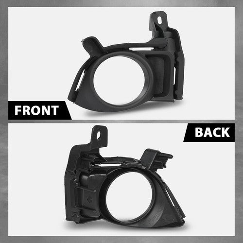 Solid Spare Fit For 2014 2015 2016 Toyota Highlander Front Bumper Fog Light Bezel Lamp Trim