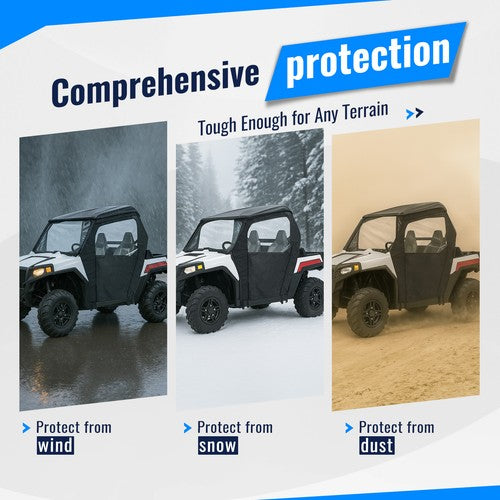 Solid Spare UTV Soft Full Doors Cab Enclosures For Polaris RZR 800 800S 2008-2014
