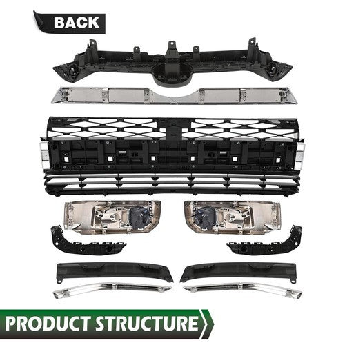 Solid Spare Fit For 14-19 Toyota 4Runner Limited Front Bumper Grille Assembly Body Kits