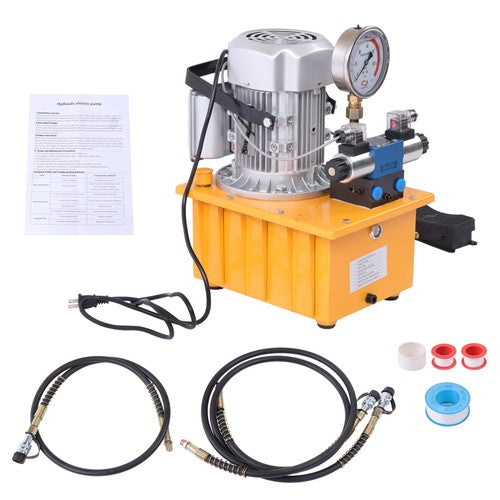 Solid Spare 8L Electric Hydraulic Pump 10000 PSI Double Acting Solenoid 110V