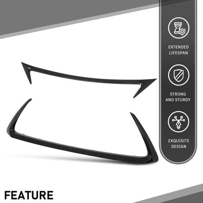 Solid Spare 2pcs Front Grille Outer Trim Molding Gloss Black Fit For 2014-2017 Lexus CT200H